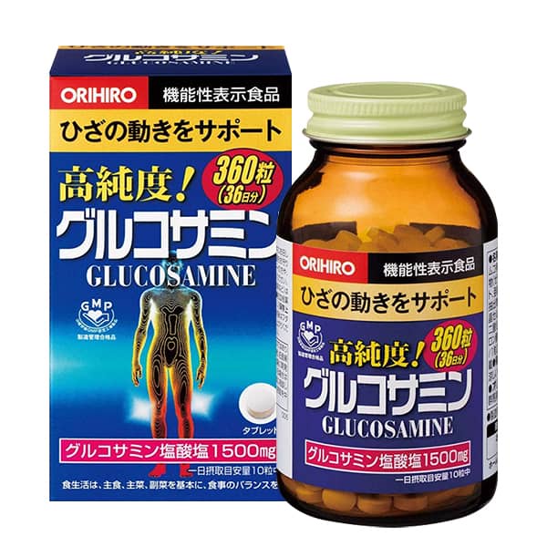 Combo 2 hộp Glucosamine Orihiro Nhật Bản giảm đau xương khớp 72 ngày ( 2 hộp 360 viên )