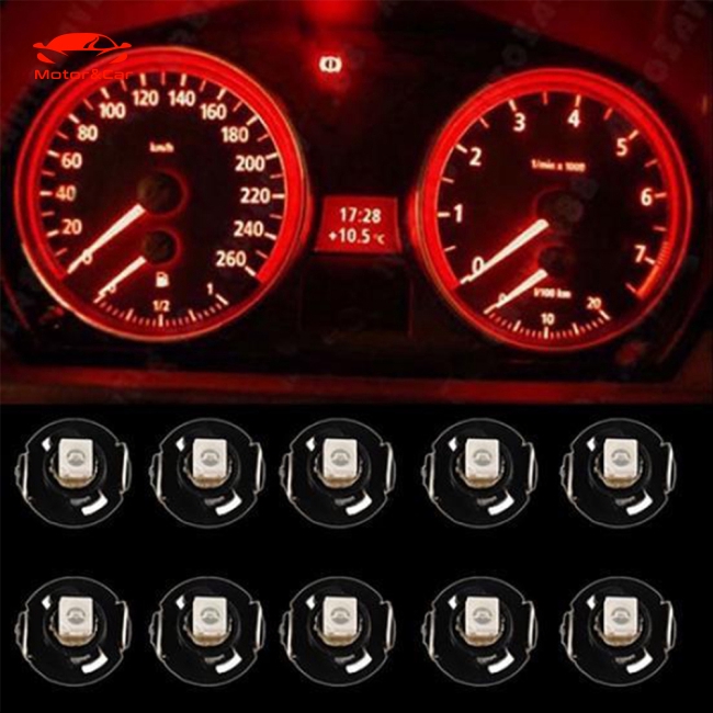 Bộ 10 bóng đèn LED T4.2 12V chuyên dụng cho đồng hồ bảng điều khiển ô tô