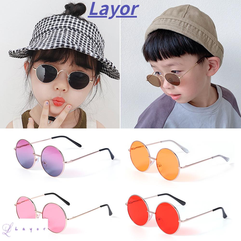 Kính Mát Gọng Kim Loại Tròn Chống Tia UV 400 Phong Cách Retro 2020