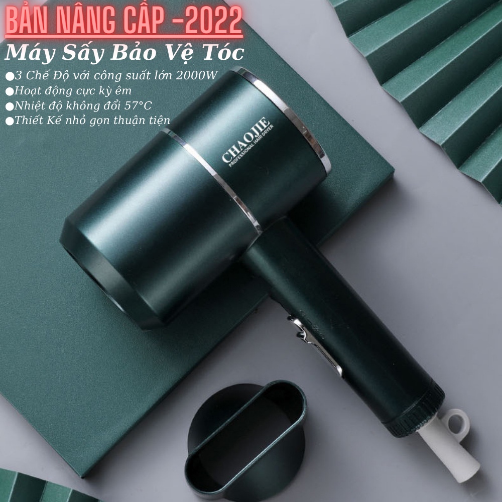 Máy Sấy Tóc Bảo Vệ Tóc 3 Chế Độ Công Suất Lớn 2000W - Máy Sấy Tạo Kiểu Sử Dụng Cho Salon Tóc Chuyên Nghiệp