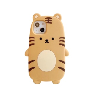 Ốp điện thoại silicon cao su mềm chú hổ hoạt hình cho iPhone 13 Pro Max 12 Pro Max 11 Pro Max 7 8 Plus SE2 XR Xs Max