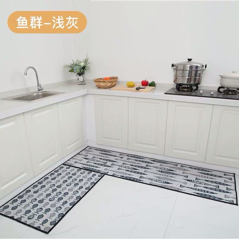 Bộ thảm bếp 2 cái SIZE LỚN ( nhiều họa tiết - mặt đáy cao su chống trượt ) giao mẫu ngẫu nhiên