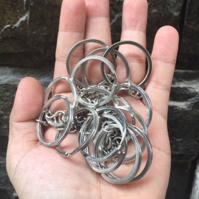 Khoen móc khóa dẹp xích loại dày  50 - 100 cái