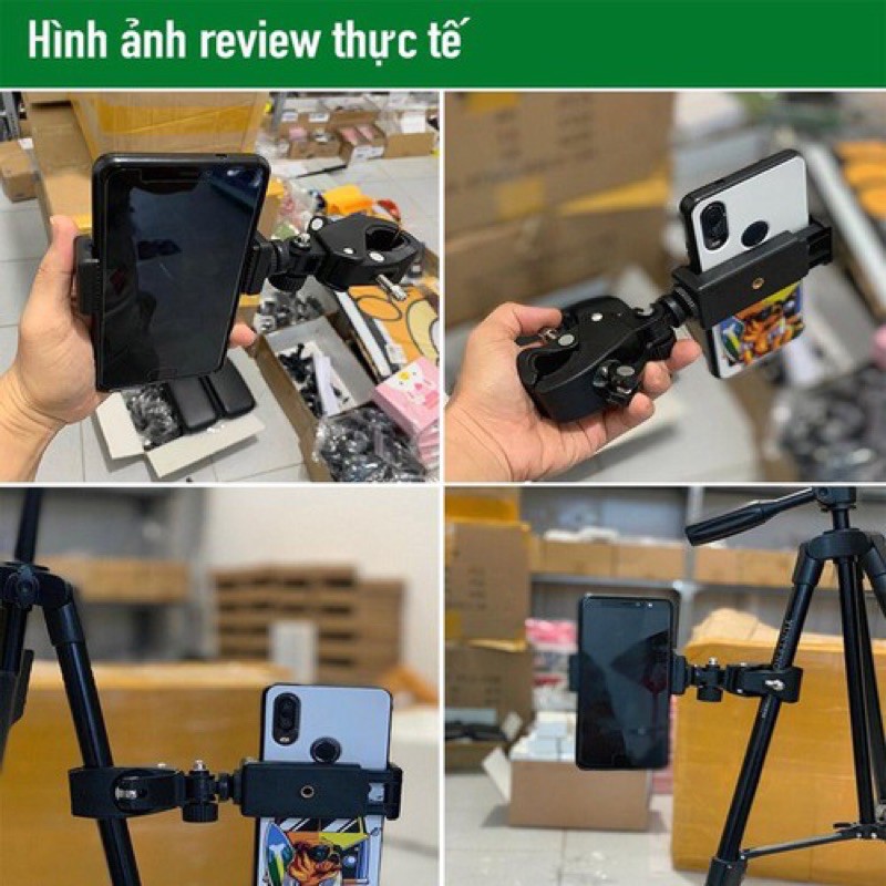 Bộ Kẹp Gắn thêm cho cây Livestream, Giá đỡ chụp hình, Tripod