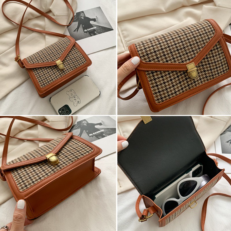 Túi xách nữ dáng vuông phong cách Hàn Quốc retro