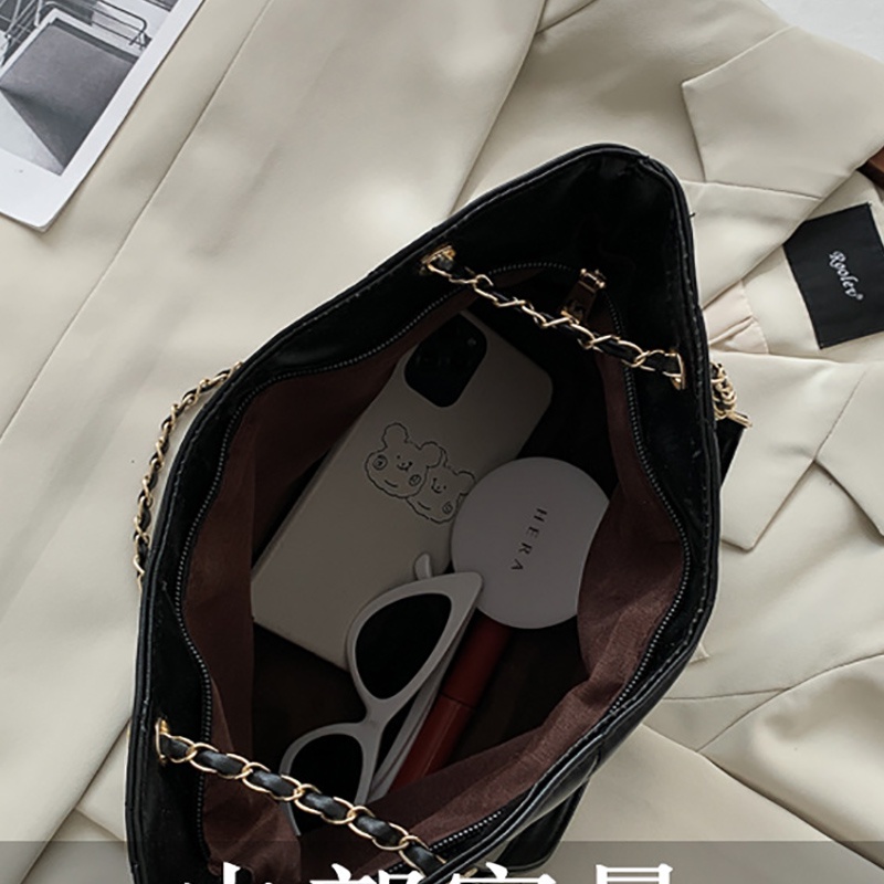 Ielgy Laurens Túi tote Đeo Vai Một Dây Xích Đơn Giản Nhỏ Gọn Phong Cách retro Thời Trang Mới