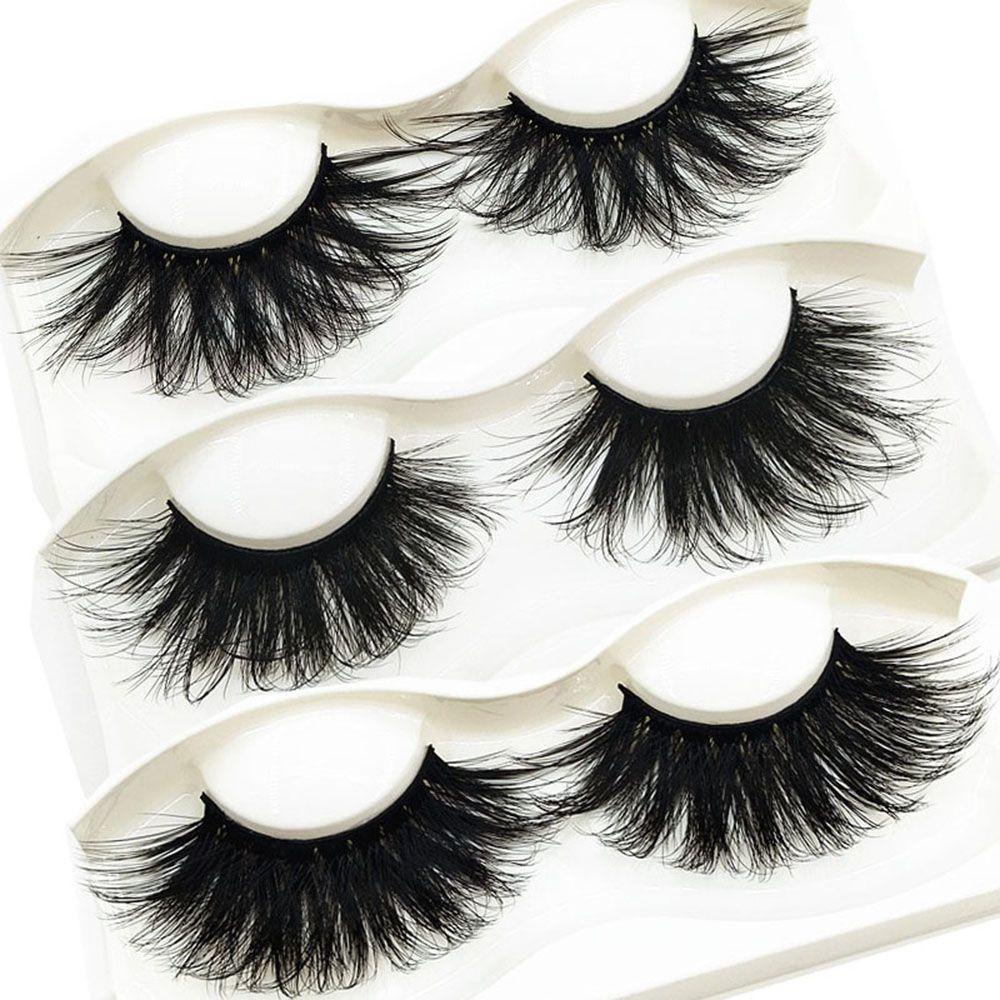 1 Cặp Lông Mi Giả SKONHED 8D Bằng Lông Chồn Trang Điểm Mắt Thủ Công