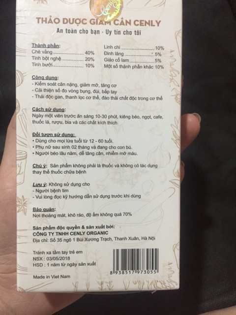 [Mã COSSALE30 hoàn 8% xu đơn 500K] Thảo Dược Giảm Cân Cenly Mẹ Sữa ( dành cho mẹ sau khi sinh 2 tháng) | BigBuy360 - bigbuy360.vn