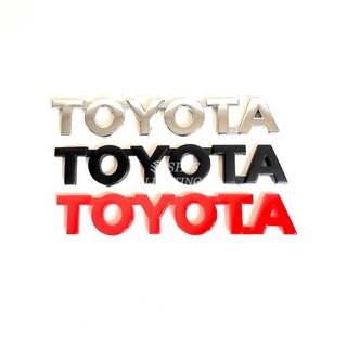 1 Nhãn Dán Logo Chữ ABS Lớn Màu Đen / Đỏ Logo TOYOTA HILUX