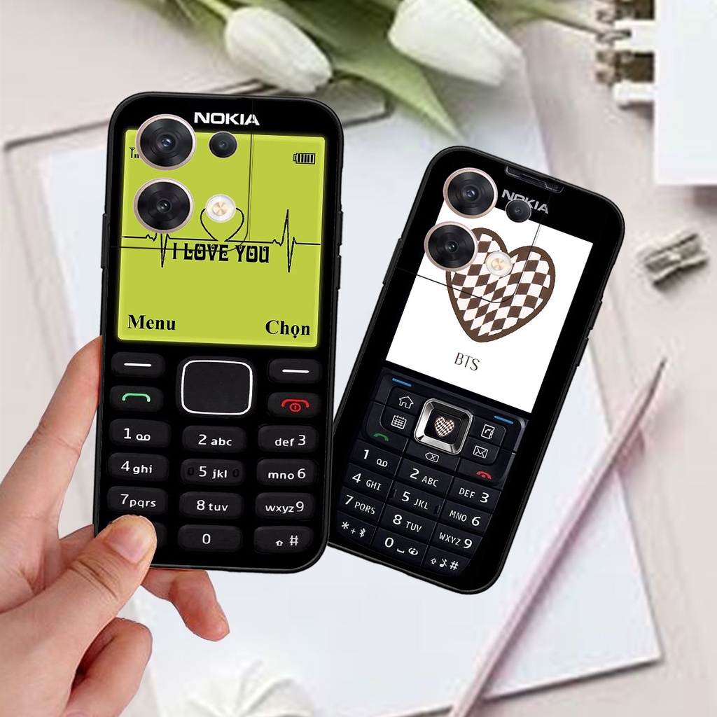 Ốp Oppo Reno 8 4G / 8Z / Reno8 5G / 8 Pro+ bộ hình điện thoại nokia huyền thoại , BTS , Vpop cute