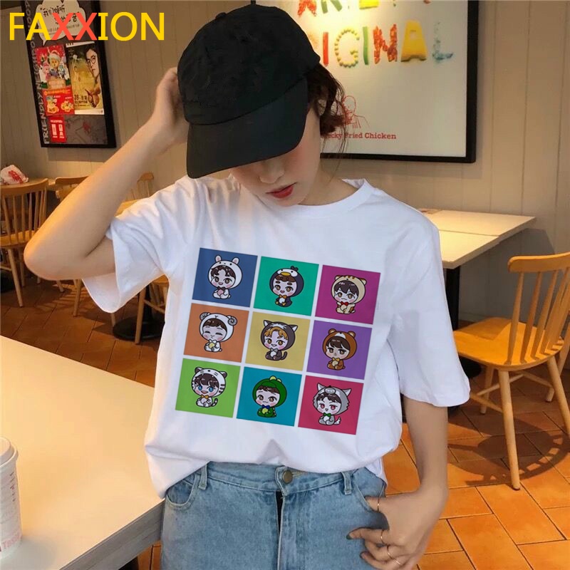 Áo Thun Tay Ngắn In Hình Exo Thời Trang Dành Cho Nữ