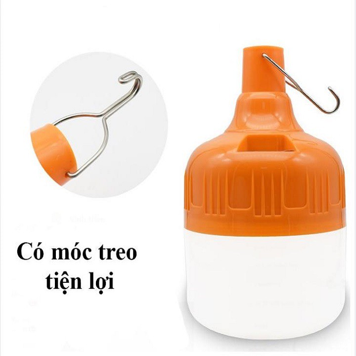 [ Loại Bóng To, Tặng Cáp Sạc ] Bóng đèn LED tích điện công suất 100W 120W 6-8H sáng liên tục | WebRaoVat - webraovat.net.vn