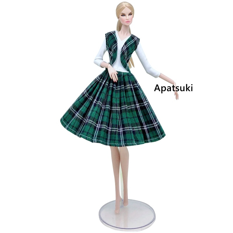 Thời Trang set Áo Và Chân Váy Xinh Xắn Cho Búp Bê barbie Tỉ Lệ 1 / 6