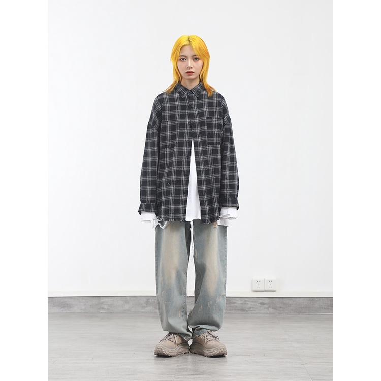 FOG Áo sơ mi nam form rộng flannel rách tà Premium quality phong cách Unisex thời trang | BigBuy360 - bigbuy360.vn