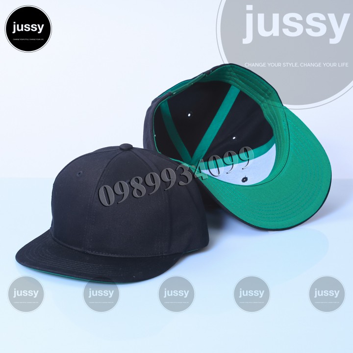 Mũ Lưỡi Trai Nam Nữ Snapback Đen Trơn Cá Tính