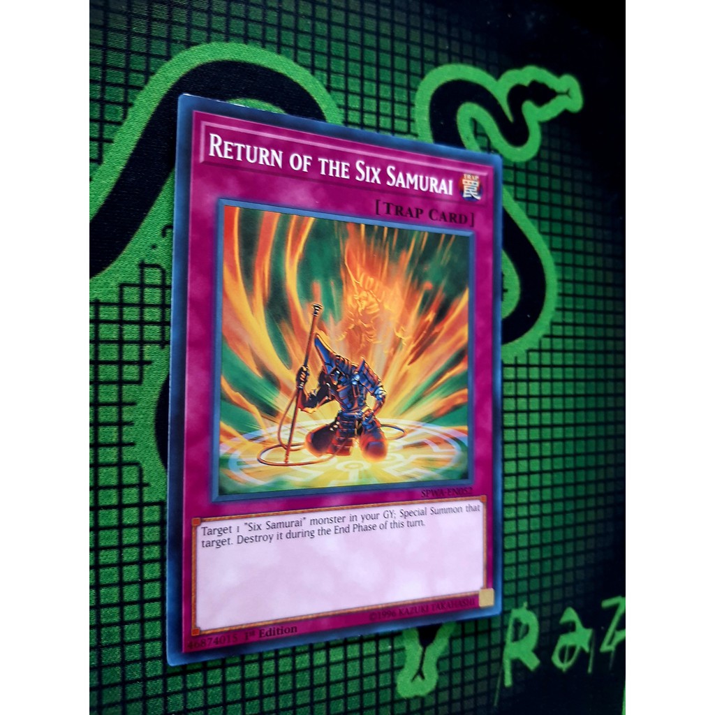 THẺ BÀI YUGIOH Trap - Return of the Six Samurai - SPWA-EN052 - Super Rare 1st Edition