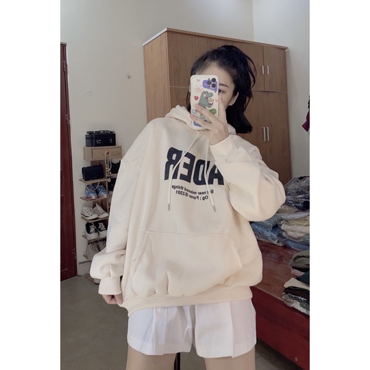 áo hoodie mũ 2 lớp in chữ ADER