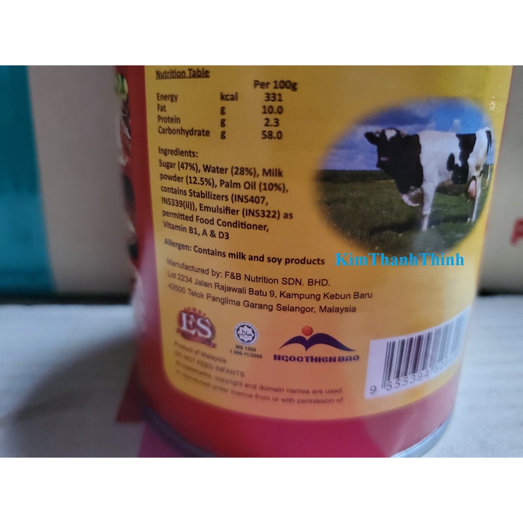 (KTT) Sữa đặc có đường ES hộp 500 gr sx Malaysia