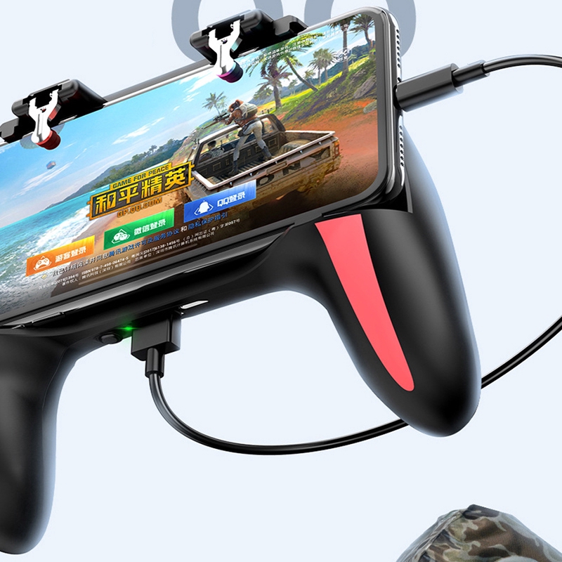 H10 Mobile phone Gamepad Pubg Controller Double Cooling Fan 5000 mAh Powerbank for Android iphone Joystick Game Pad