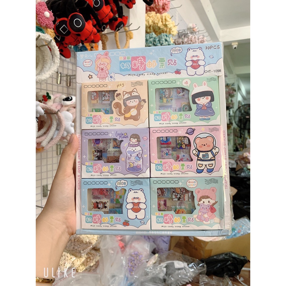 Hộp Sticker hình con Tem - shop Liam