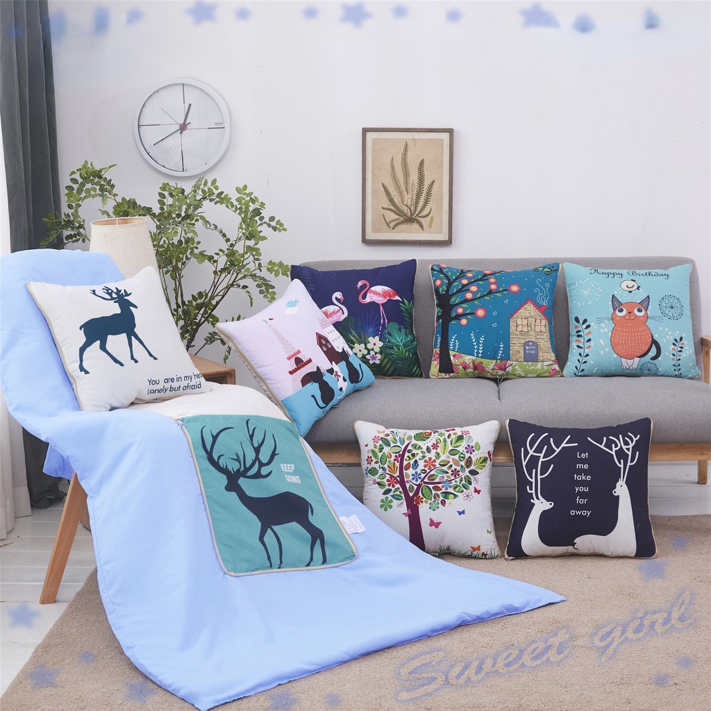 Bộ Chăn Gối 2 Trong 1 Mềm Mại Có Thể Gấp Gọn Mang Đi Du Lịch Tiện Lợi