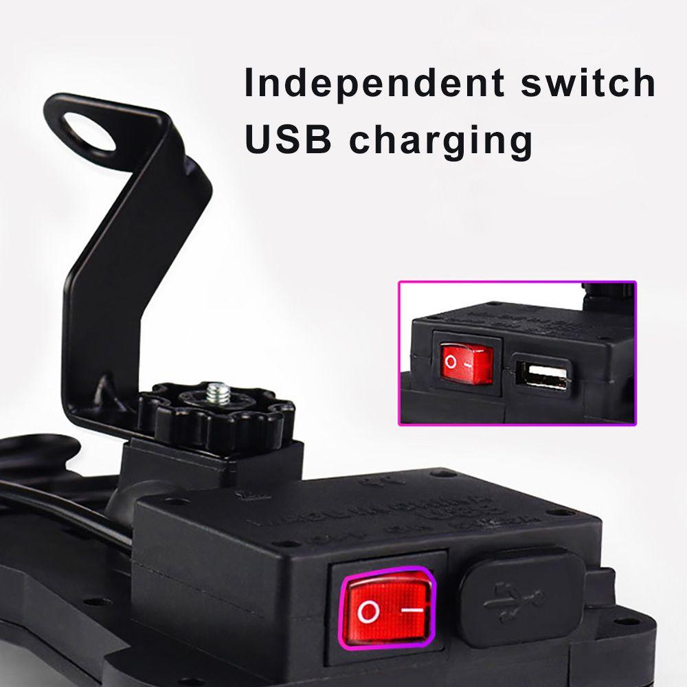 Giá Đỡ Điện Thoại 9~24V Cổng Sạc USB Gắn Tay Lái Xe Đạp