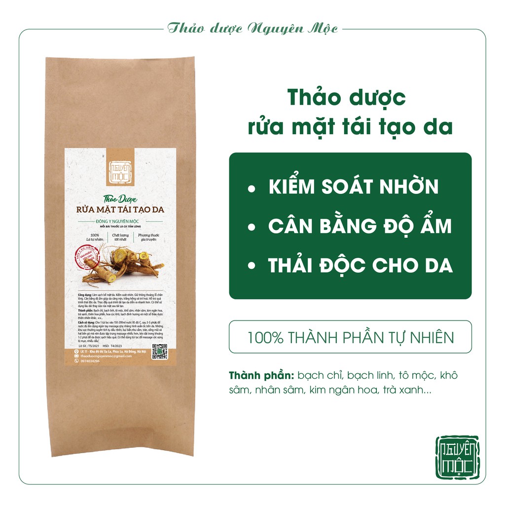 Thảo dược rửa mặt - Thảo dược Nguyên Mộc- Bí kíp cho một làn da khỏe đẹp, rạng ngời