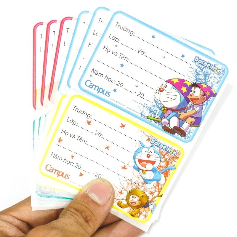 Tập 12 nhãn vở Doraemon Campus NT-DOR12, bóc dán sẵn tiện lợi