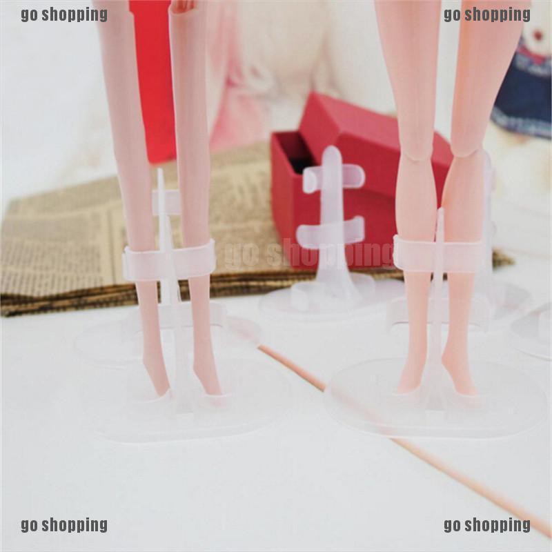 {go shopping}10pcs/lot  Doll Accessories Doll Support Leg Holders Transparent