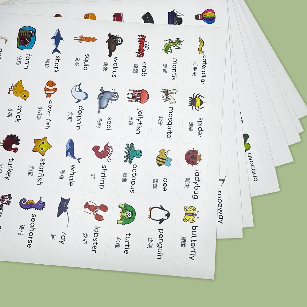 Bộ 352 Miếng Dán Hình Thức Ăn Họa Tiết Hoạt Hình Phong Cách Trung Quốc Dùng Làm Phần Thưởng Cho Bé