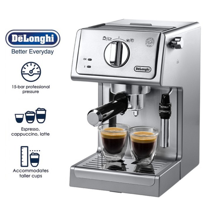 Sản Phẩm Máy pha cà phê ITALIA, Espresso thương hiệu cao cấp nhập khẩu chính hãng Delonghi - ECP36.31. Bảo hành 12 tháng