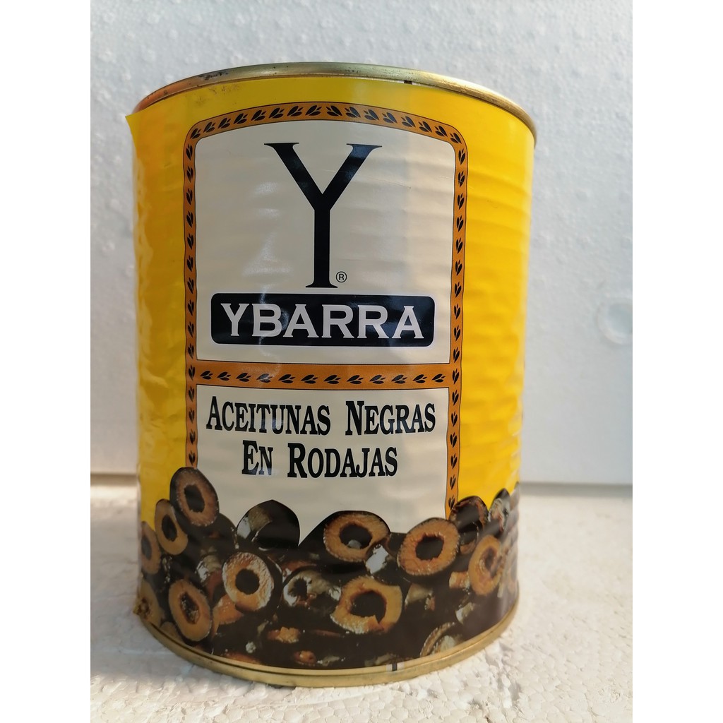 [Hộp lớn 3Kg – XẮT LÁT] TRÁI Ô LIU ĐEN [Spain] YBARRA Sliced Black Olives (atu-hk5)