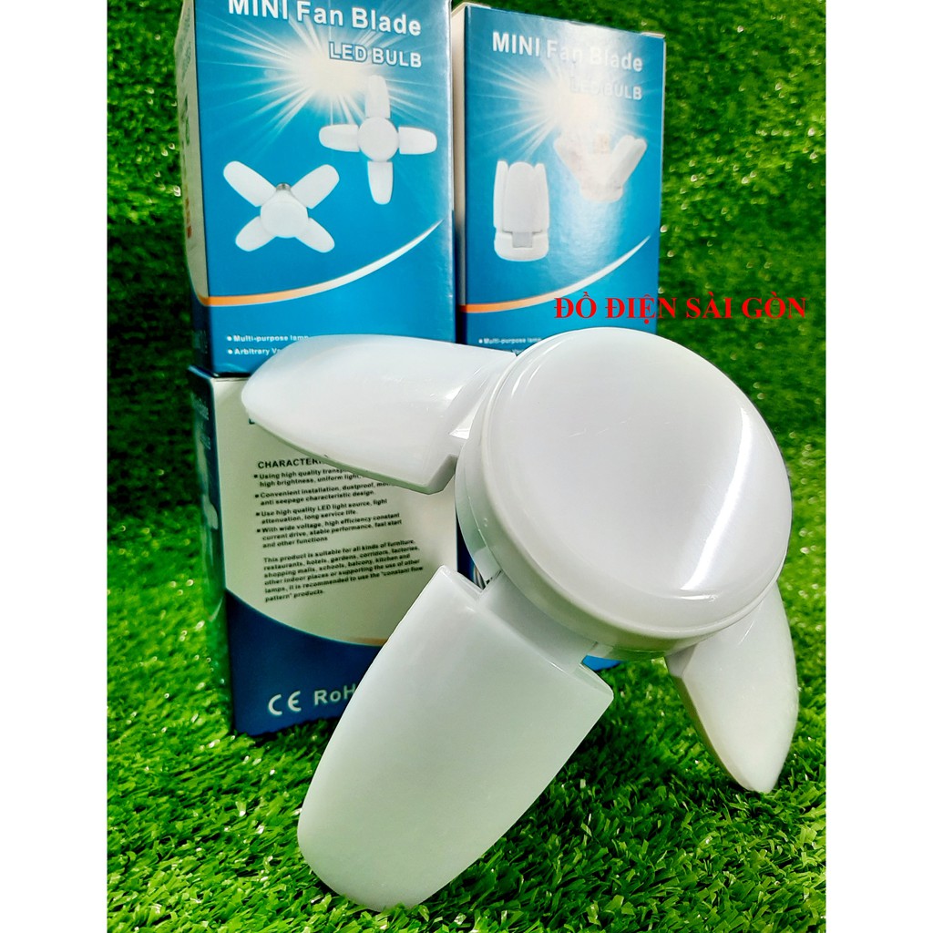 [Siêu Hot] Đèn Led 4 Cánh Quạt Mini 28W Ánh Sáng Trắng Bảo Hành 1 Năm