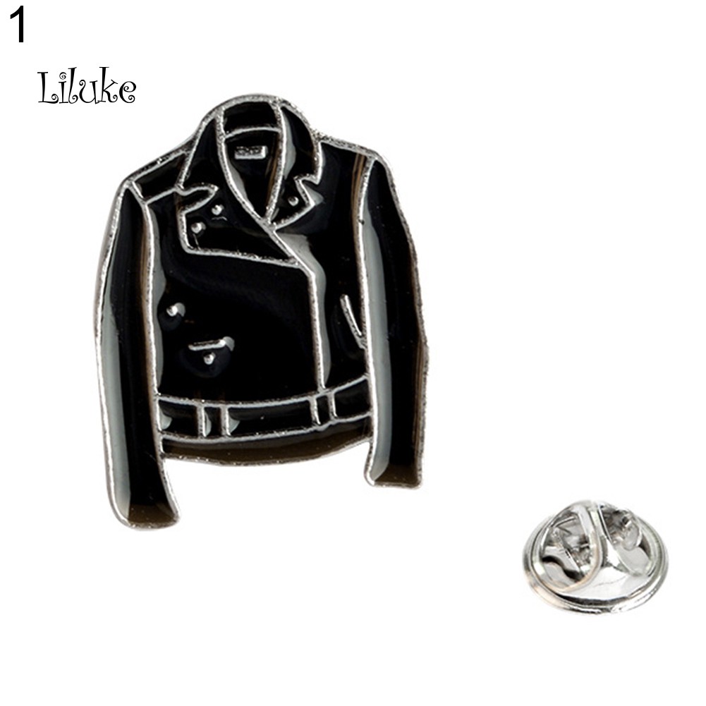 【LK】Unisex Cartoon Bulldog Lips Heart Brooch Pin Badge Clothes Coat Decor