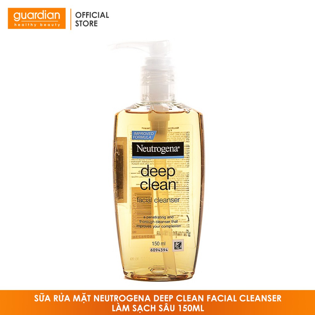Sữa rửa mặt Neutrogena Deep Clean Facial Cleanser làm sạch sâu 150ml