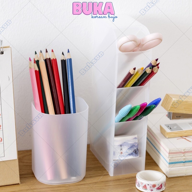 Ống bút đa năng, ống cắm bút BW Buka decor bàn học dụng cụ văn phòng phẩm