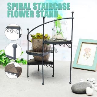 Kệ trưng bày chậu hoa kiểu cầu thang xoắn dùng trong nhà/ngoài trời/sân vườn