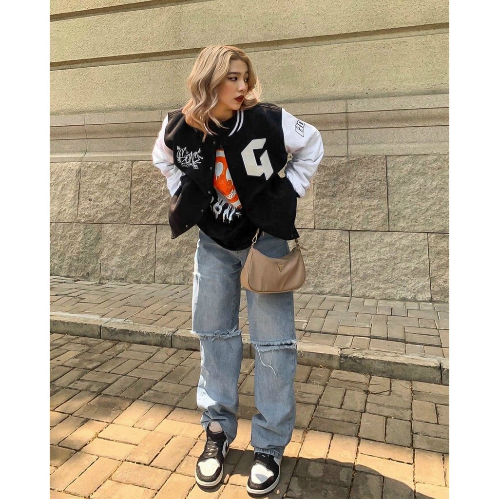 Áo khoác Bomber dù Chống Nắng GONZ Unisex Form rộng 2 lớp Nam/Nữ Bomber Jackets phối màu classic Chất -Sumon Shop