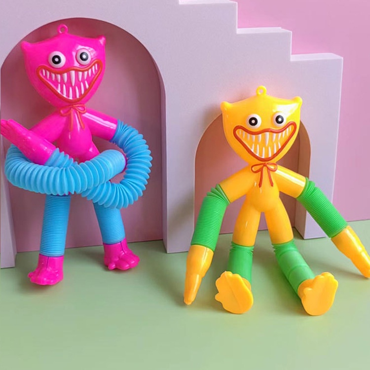 Huggy Wuggy Ống Lò Xo Biến Hình Có Đèn co giãn chân tay_ Đồ chơi phù hợp với mọi lứa tuổi