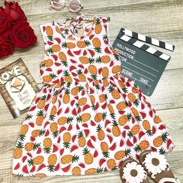 Váy lanh họa tiêt