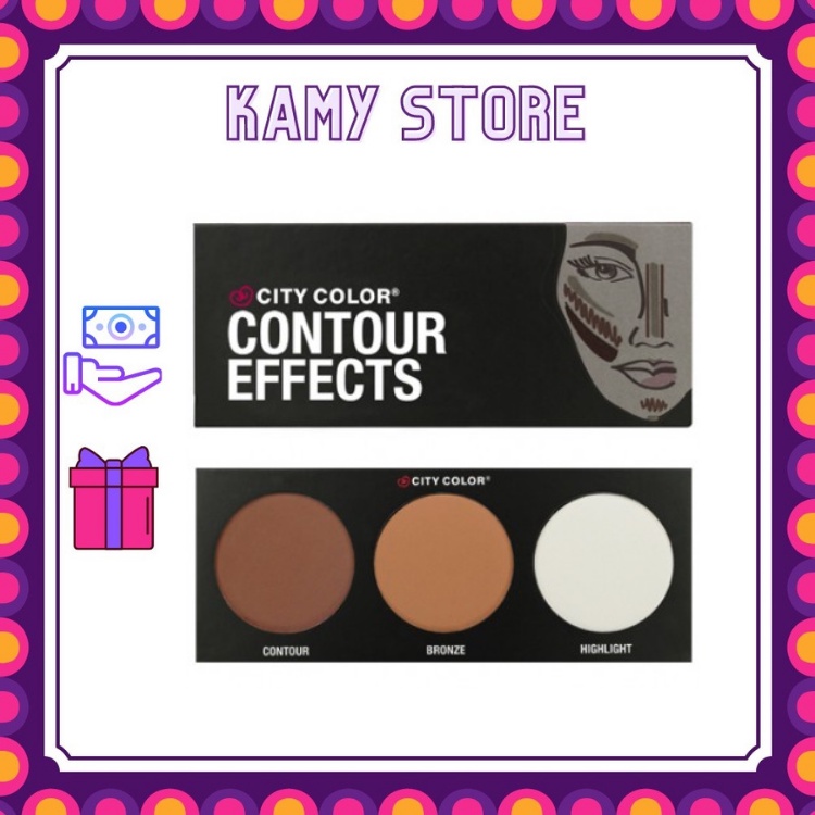 Phấn tạo khối 3 ô City Color Contour Effects Palette