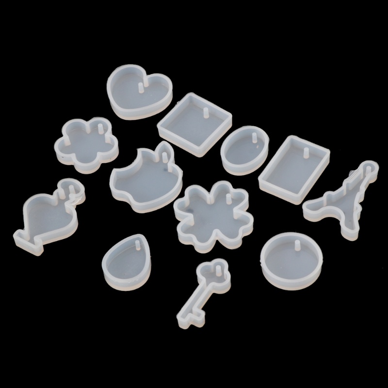 Sa Khuôn Silicone Làm Bông Tai Epoxy Hình Tròn DIY