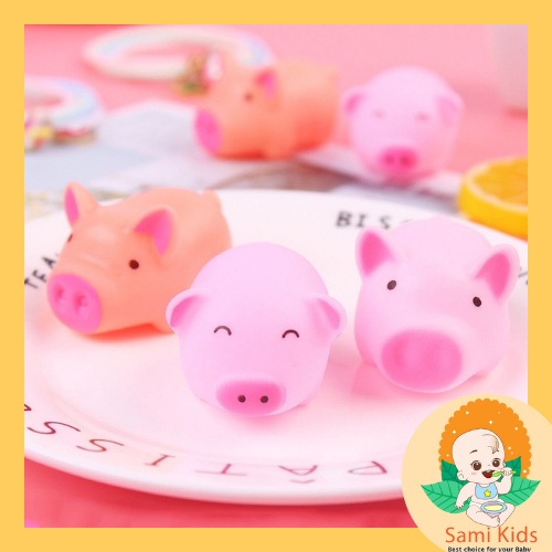 Đồ chơi trẻ em, đồ chơi hình lợn hồng kêu chip chip squishy mini cho bé trai bé gái SAMI KIDS
