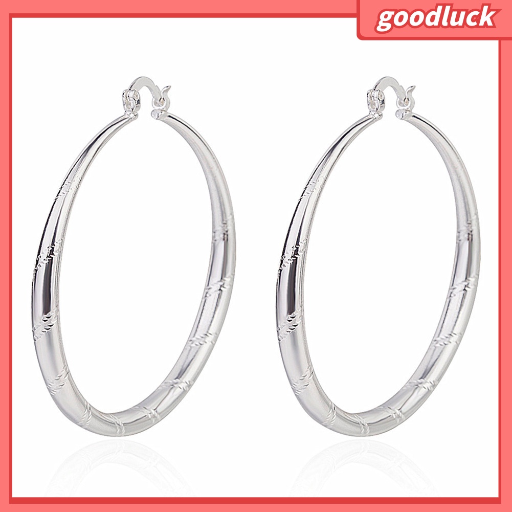 Khuyên Tai Nữ Hình Tròn Lớn Phong Cách Cổ Điển