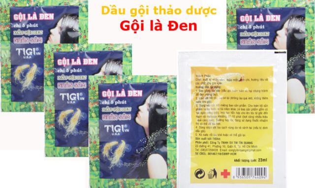 Dầu gội đen tóc Nhân sâm, gội là đen sau 5 phút ( hàng việt nam )