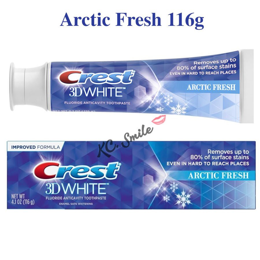 Kem đánh răng Crest Arctic Fresh - Giúp trắng răng vượt trội và cho hơi thở thơm mát dài lâu