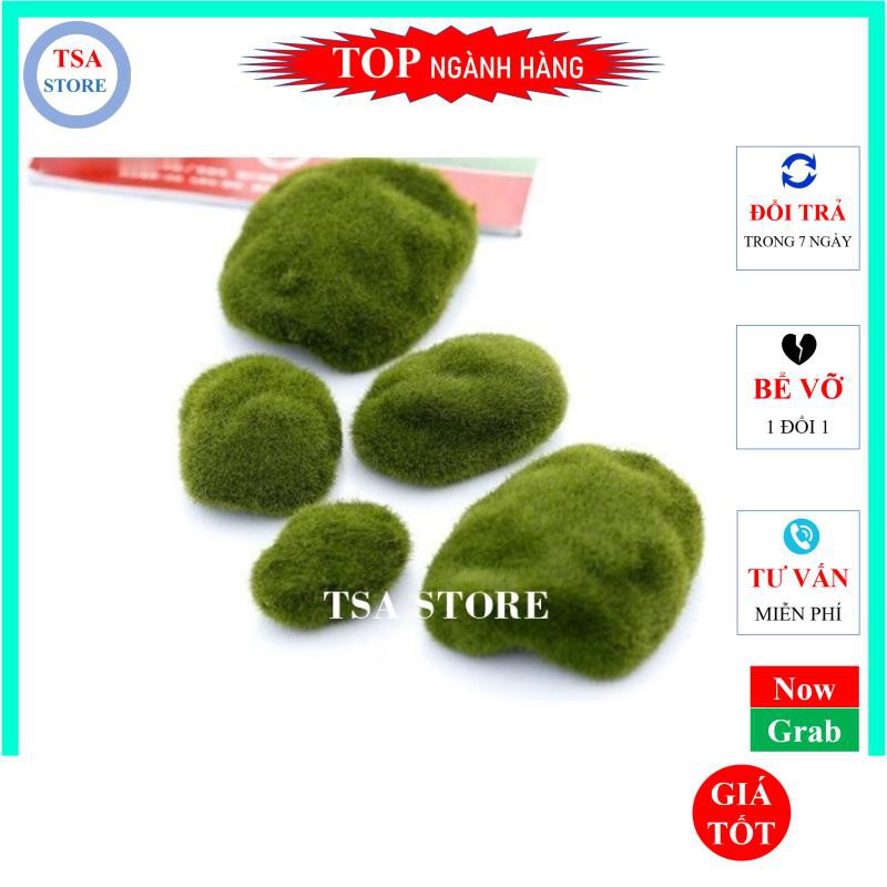 Phụ kiện tiểu cảnh terrarium Rêu cục 3cm/6cm/8cm trang trí tiểu cảnh/chậu cây/hồ cá/bonsai/hòn non bộ/sen đá/xương rồng