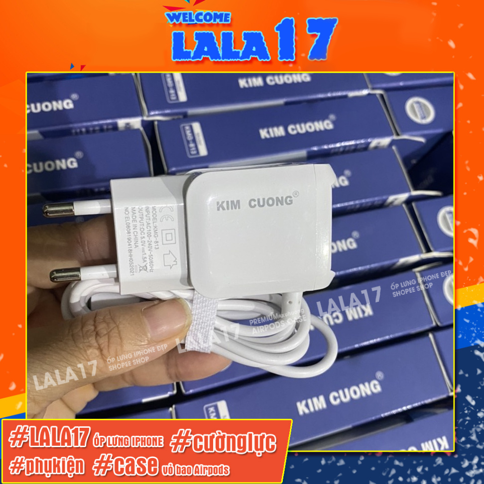 Sạc Kim Cương KMG 813 chuôi micro dòng điện 5 V-1,5A  sạc nhanh cho ss/oppo/xiaomi