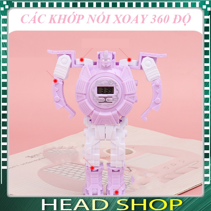 ĐỒNG HỒ SIÊU NHÂN, ĐỒ CHƠI ROBOT ĐỒNG HỒ, ĐỒNG HỒ ĐEO THAY CÓ HIỂN THỊ SỐ DẠNG NGƯỜI MÁY XOAY ĐƯỢC 360 ĐỘ HEADSHOP