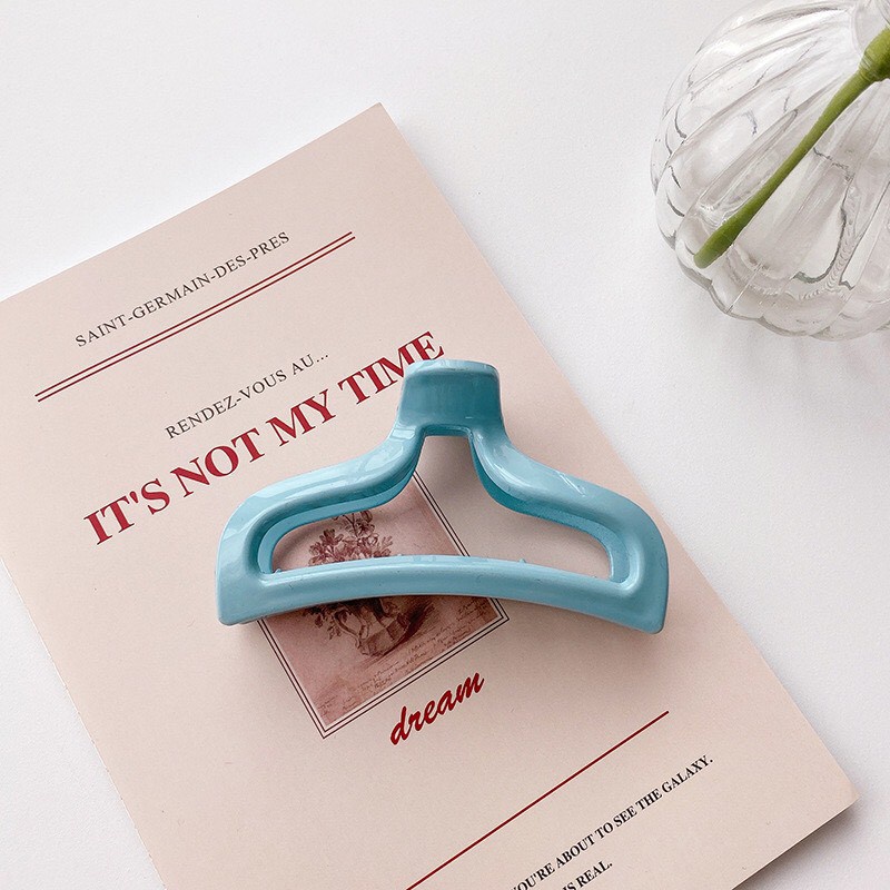 Kẹp tóc cỡ lớn màu Pastel phong cách Hàn Quốc